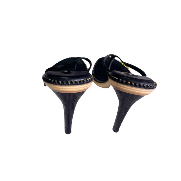 Wild Rose black Shoes 7.5 with Rhinestones good used condition. - Picture 8 of 8